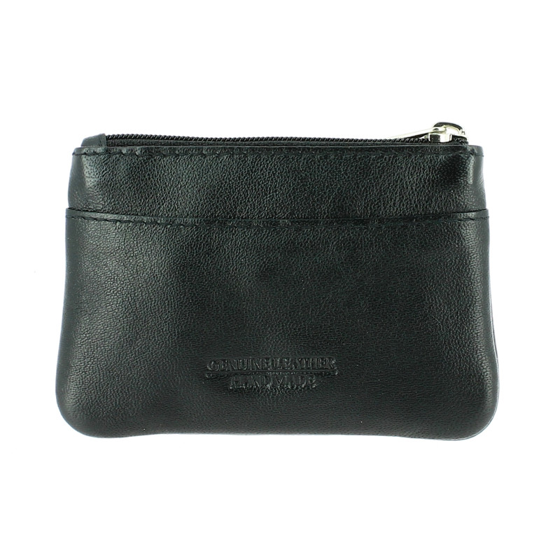 Porte-monnaie Cuir Noir Box-calf Années 50/60 - Dimensions 9,3 X 6,8 Cm - Neuf Sans étiquette