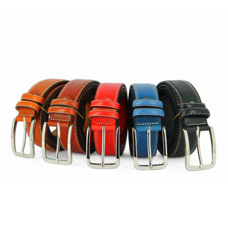 Ceinture cuir véritable Bruges 35mm -584- (p)