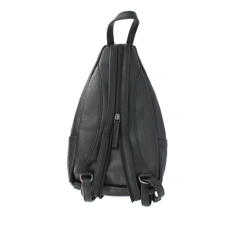 Sac à Dos En Cuir De Mouton Noir - Look Vintage, Neuf Sans Étiquette (Prix Promo)