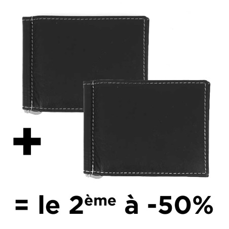 Porte monnaie clip JEAN noir