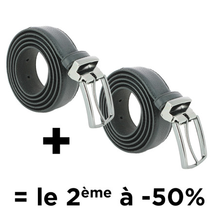 Ceinture cuir Kyoto noire