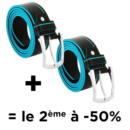 Ceinture cuir Mexico noir